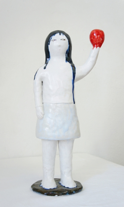 Mime, 20×12×45cm, grès émaillé 